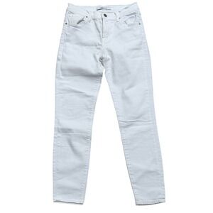 J Brand Jeans Womens 25 Skinny White Denim Crop Denim Pants Stretch